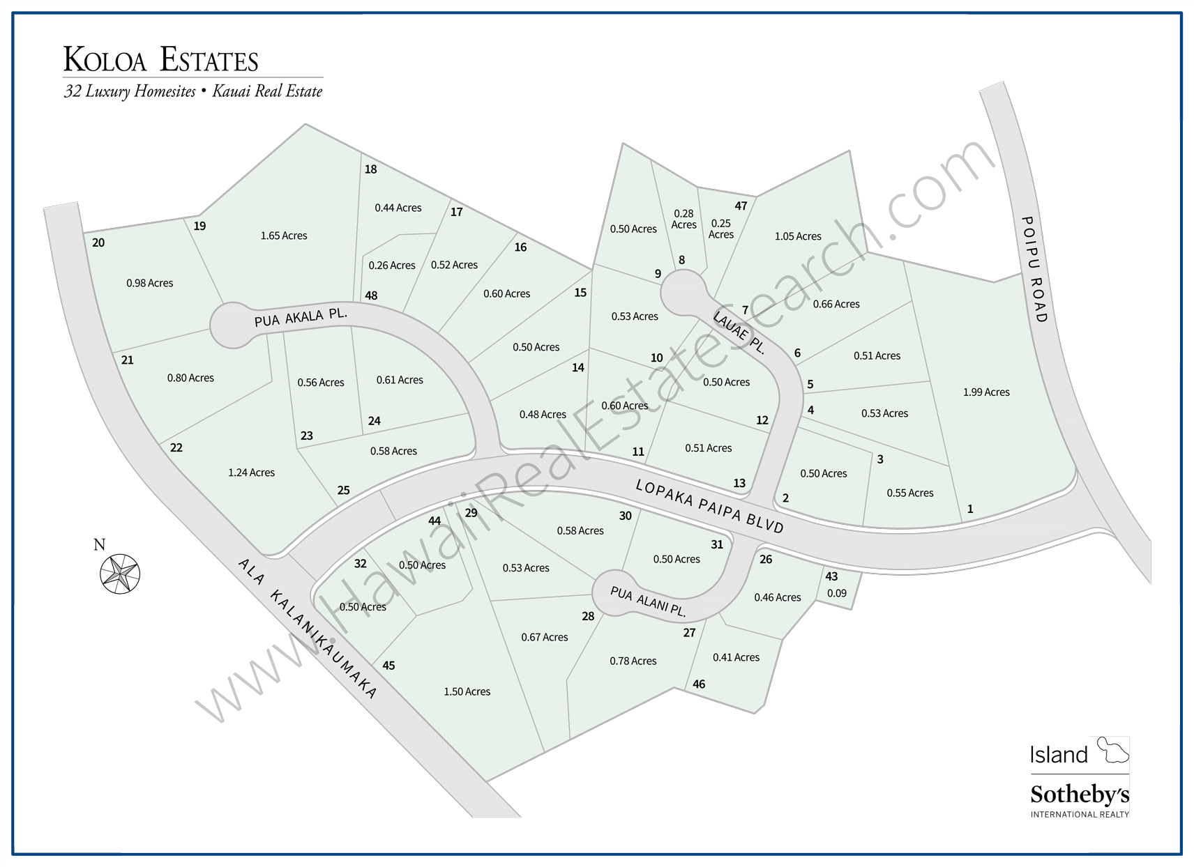 Koloa Estates Map